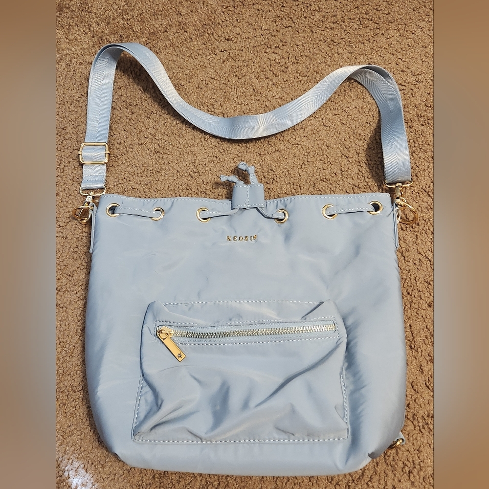 New Kedzie Blue 3 Way Drawstring Bag